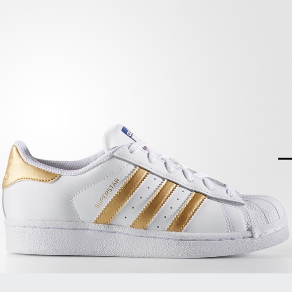 adidas Shoes - ADIDAS SUPER STAT CLOUD WHITE AND GOLD